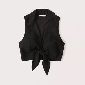 Abercrombie & Fitch Black Crop Top